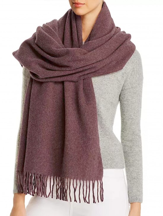 Premium Cashmere Feeling Solid Color Scarf W/ Tassels